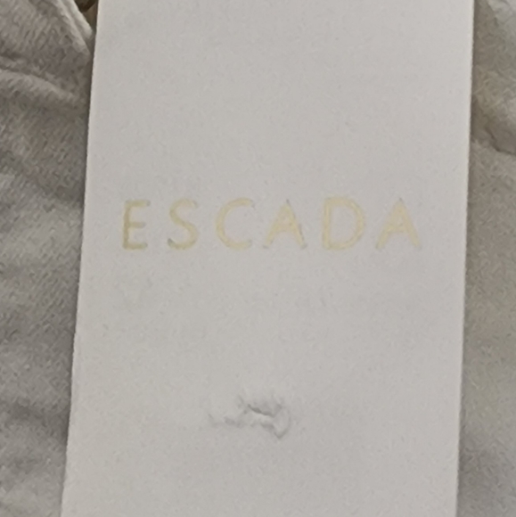 Escada White Red Lip Embroidered Wide Leg Jeans sz 42 US size 12 NWT - Picture 4 of 13